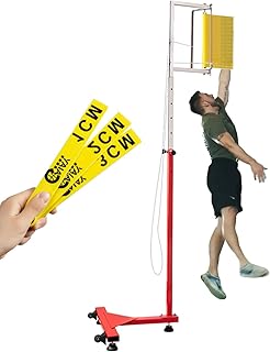Vertical Jump Tester 1.4-3m/4.5-9.8ft, Volleyball Training Aid with Wheels, Jump Height Measuring Device, Vertical Jump Training Equipment (Color : Yellow veins)