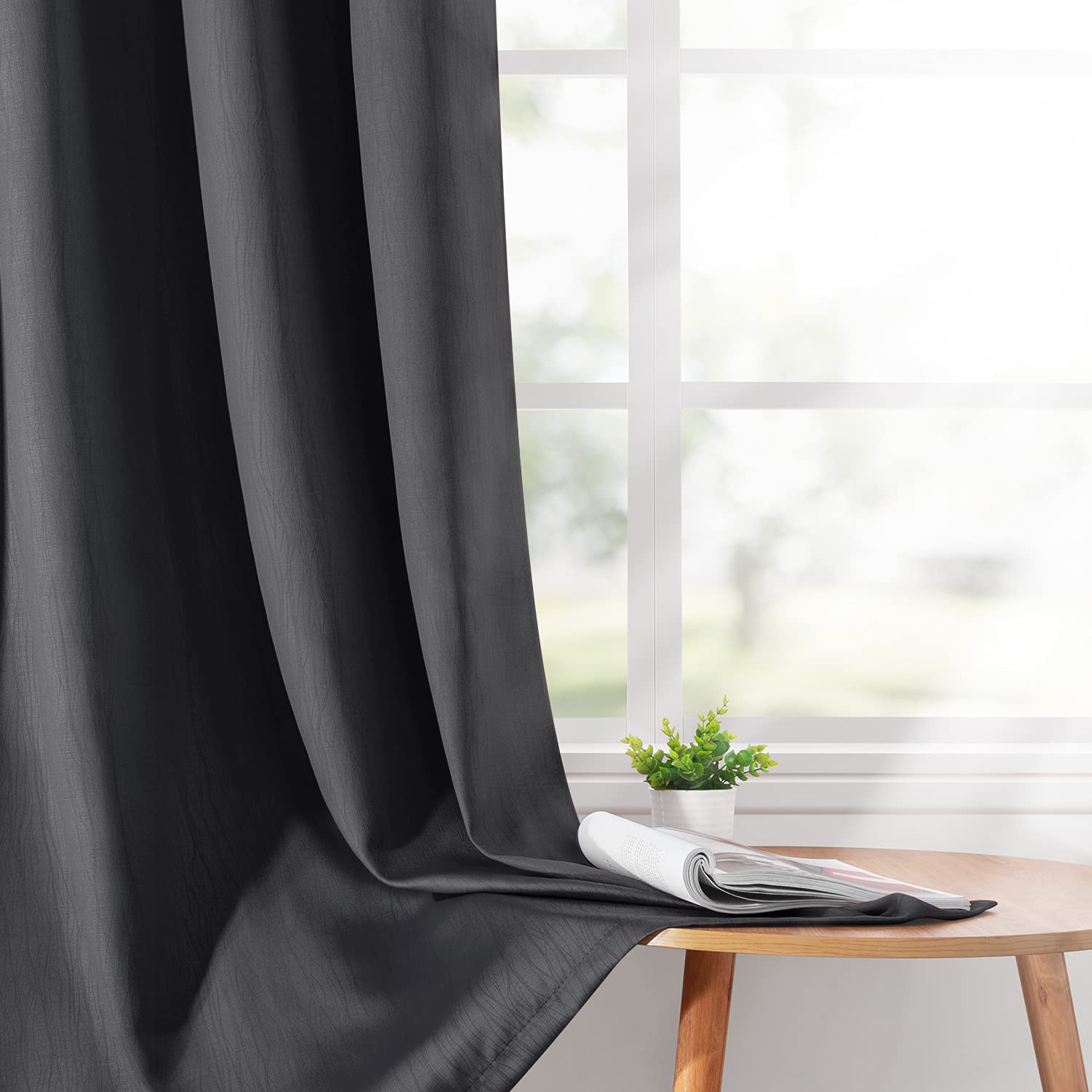 Diraysid - Cortinas Opacas Color Azul Rey Con Ojales, Para Recámara