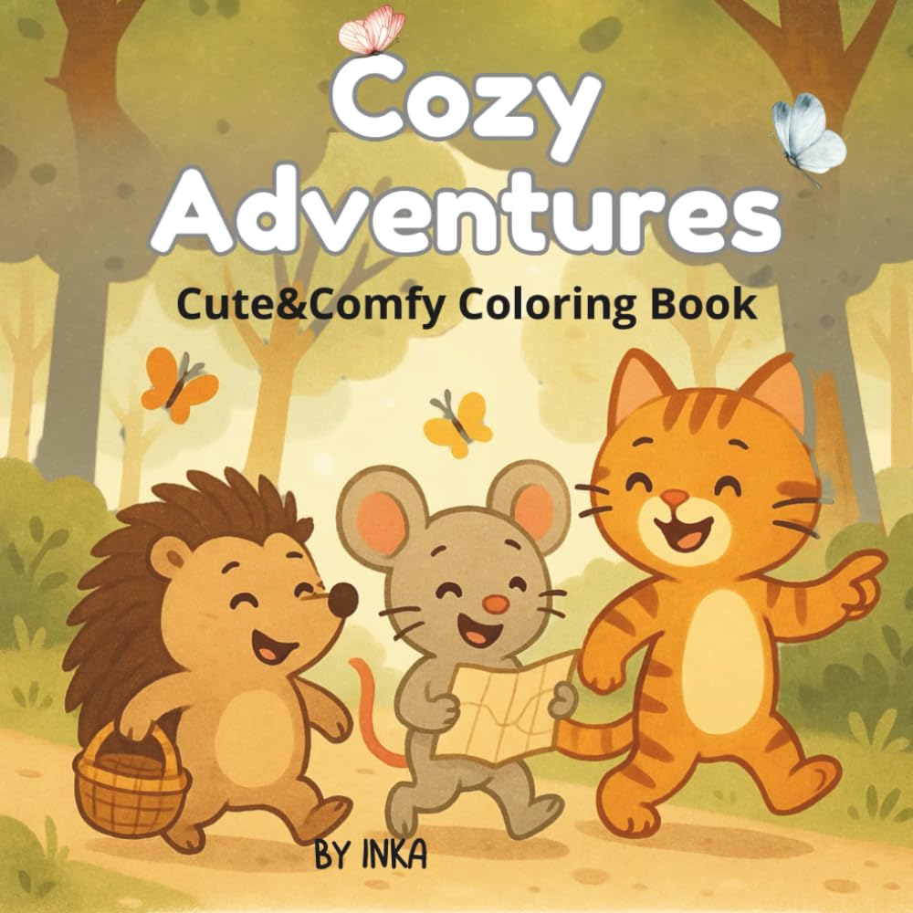 COZY ADVENTURES Cute&Comfy Coloring Book