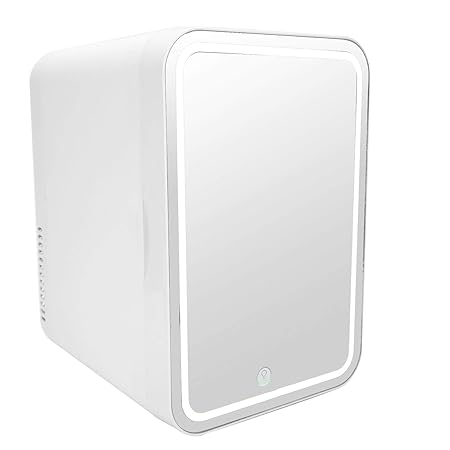 Mini Makeup Fridge, Two Floors Intelligent Monitoring Portable Car Refrigerator, Constant Temperature System for Save The Mask Car Home Protect Cosmetics