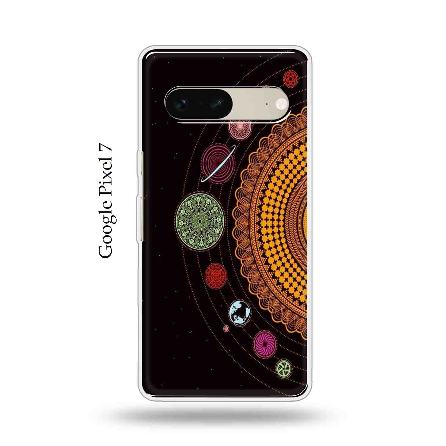 The Little Shop Designer Printed Soft Silicon Back Cover for Google Pixel 7 (Planet Mandala)