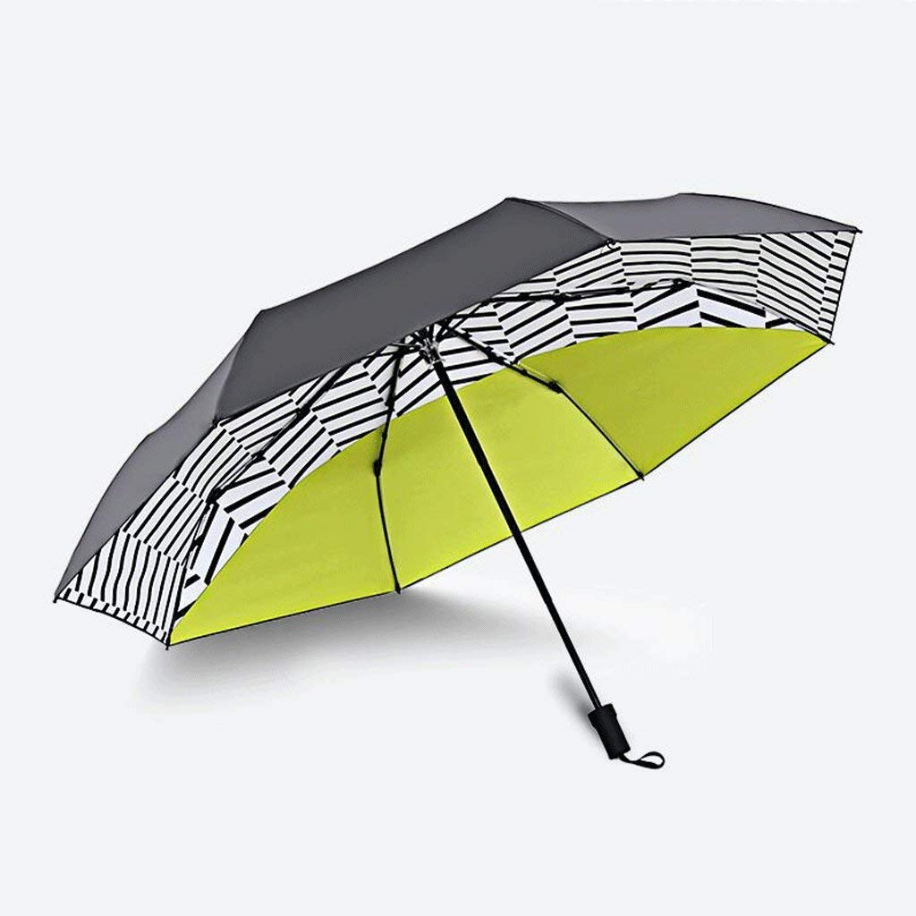 Trois parapluie féminine pliante avec revêtement thermique double usage