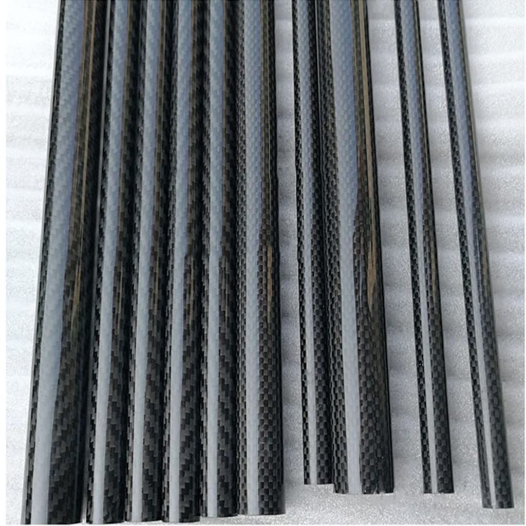 Rura z czystego włókna węglowego 3K o długości 500 mm błyszcząca powierzchnia dla modelu samolotu ramię drona RC samolot rama pręt(12x8x500x2pcs)