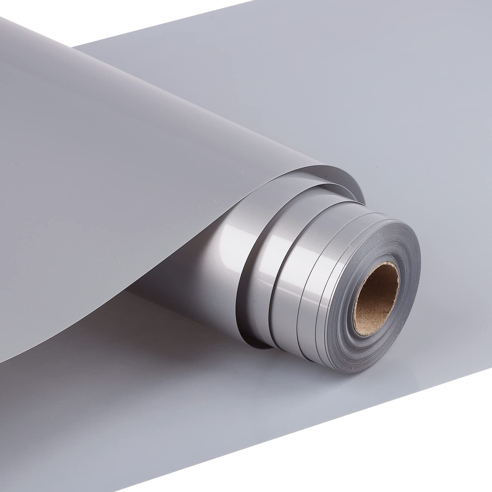 PATIKIL 12"x35Ft Plotterfolie Textil Wärmeübergang Flexfolie Vinyl Rolle HTV Vinylfolie Plotter Grau HTV Vinyl Aufbügeln für Hemden Kissen Handtaschen Hüte