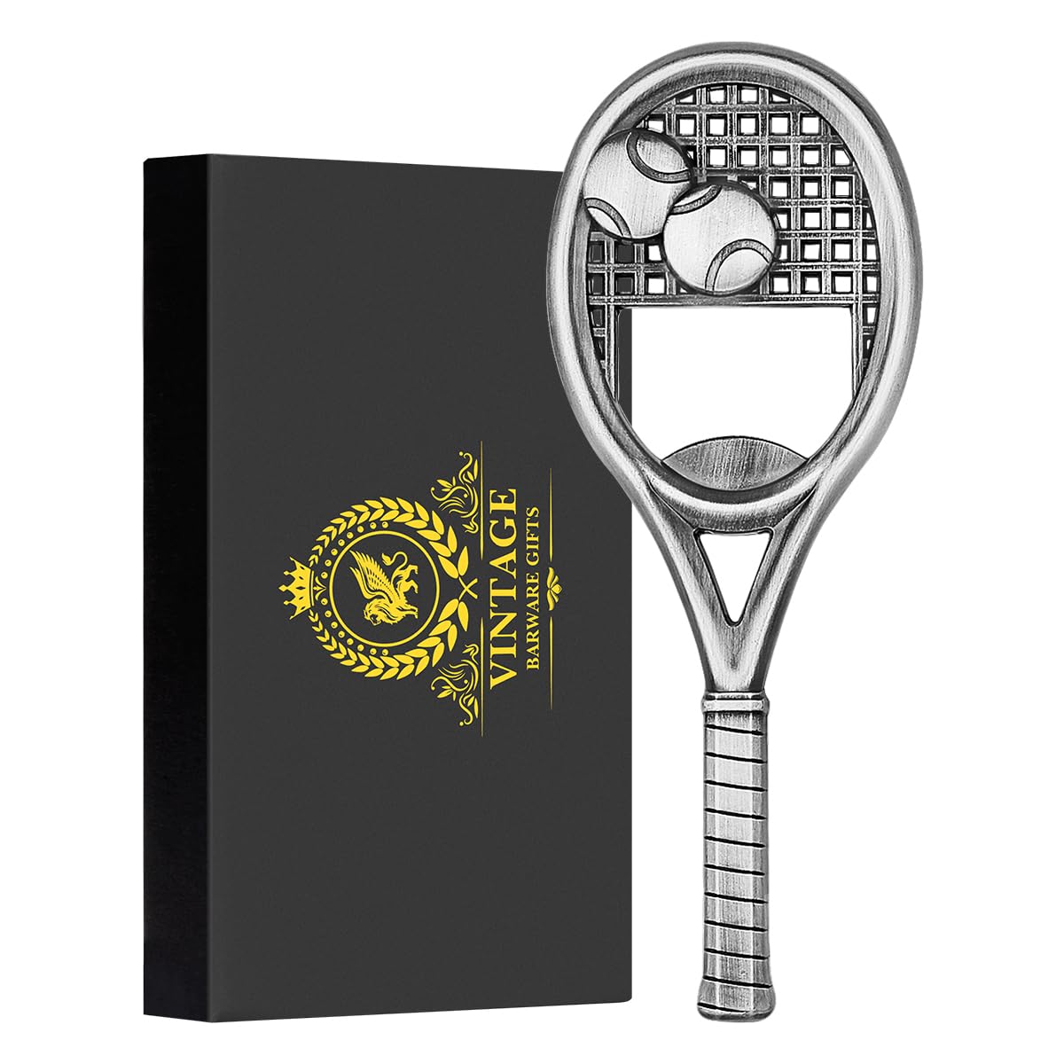 MR.BARWARE Tennis Racquet Bottle Opener – Sports Gifts for Him, Dad, Men