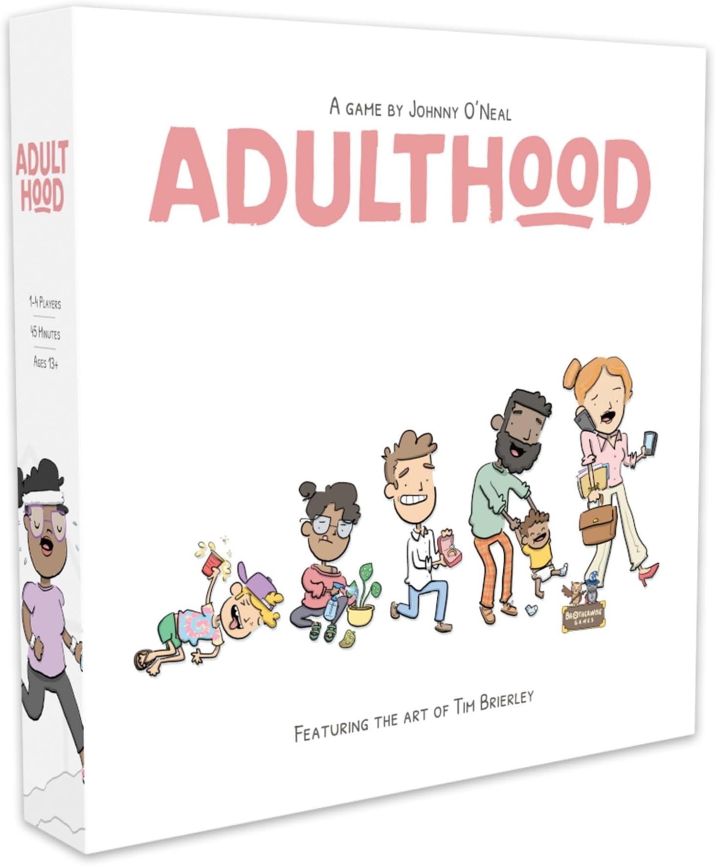 Brotherwise Games Adulthood – Relatable Life Strategy Board Game, Navigate Challenges of Growing Up, Fun for 1-4 Players, Ages 13+