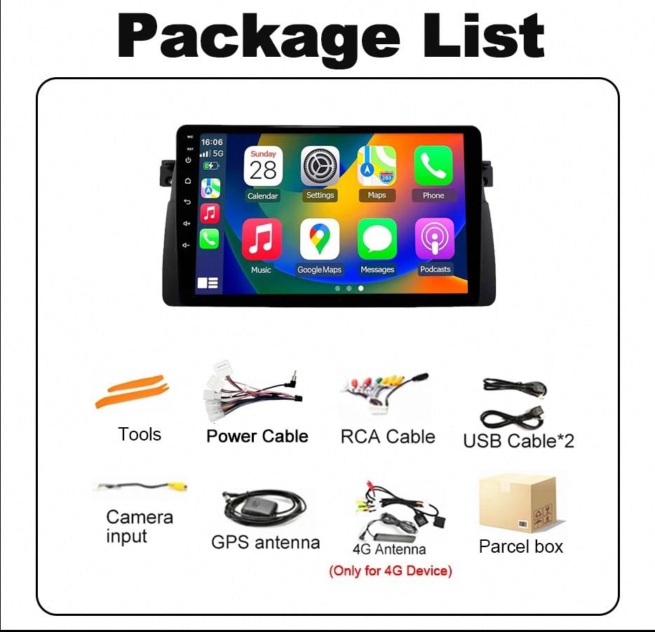 Radio Coche 2 DIN con Mirror Link para BMW E46: Viaja con Música Bluetooth y Mapas HD 7
