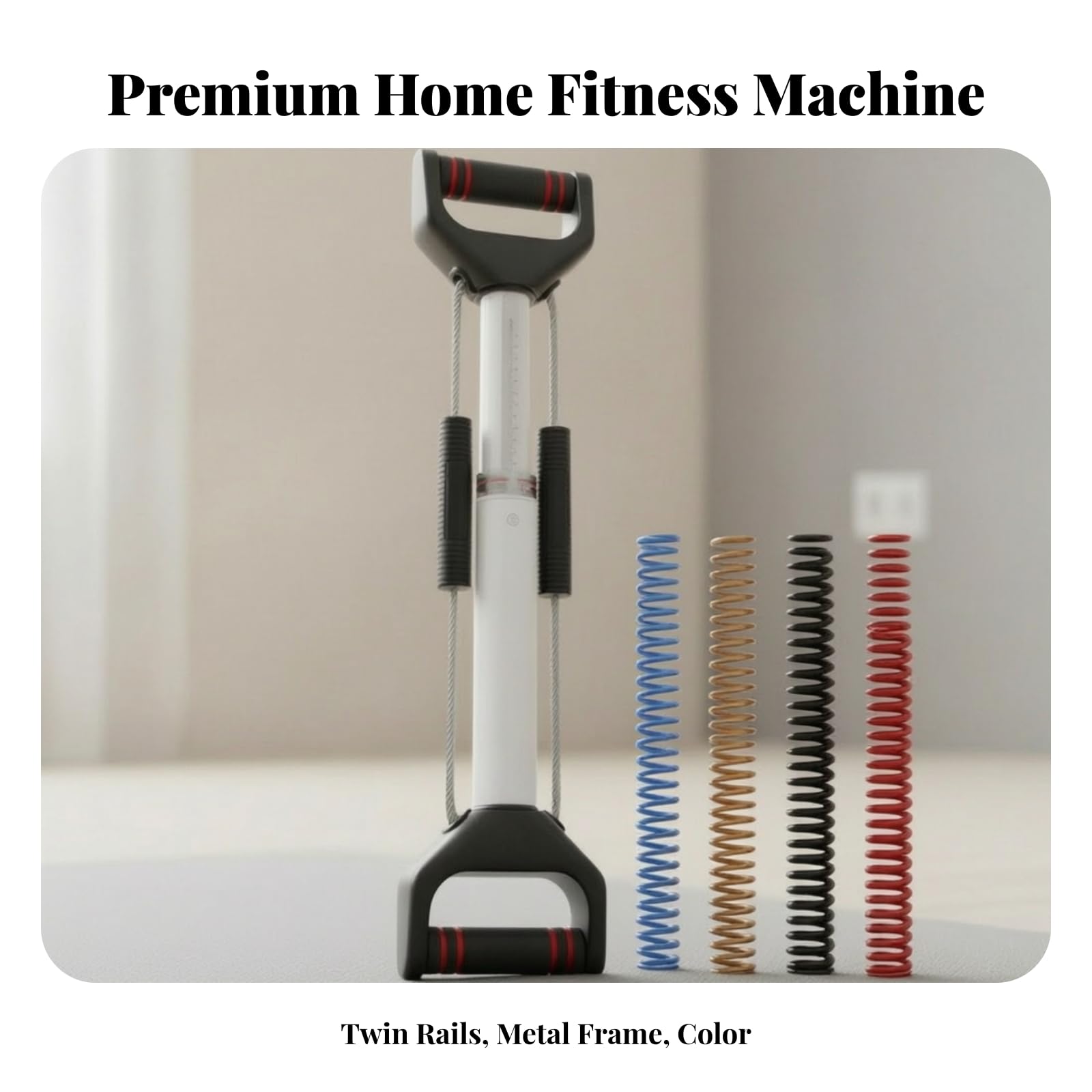 Ronyme Ejercitador Multifunción con nsores | Acolchados Cómodos, Diseño Compacto para Casa, Aparato Entrenamiento con resors