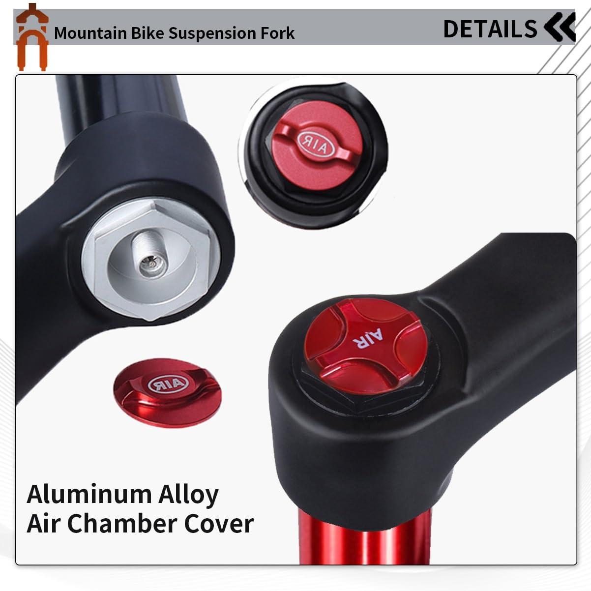Horquilla De Suspensión Air para MTB 26, 27,5 Y 29'' Horquillas Delanteras De Liberación Rápida Recorrido De 100/120mm Tubo Recto/cónico Freno De Disco(Black Straight,26''-120mm)