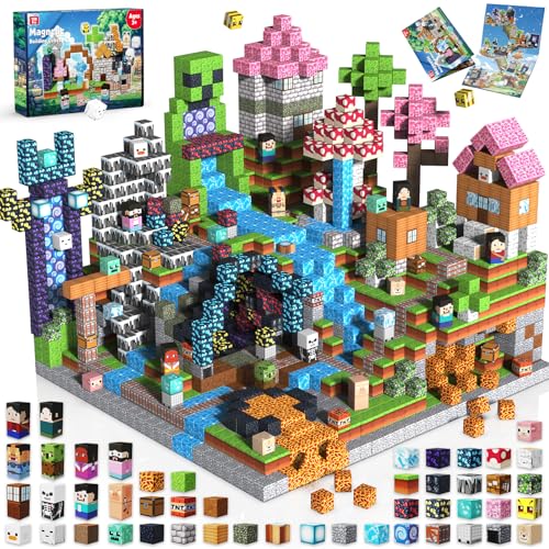 Magnetopia Magnetic Building Blocks - 150PCS Magnetic Cubes Adventurer Magnet Toys for Kids Stacking Construction Birthday Gifts for Boys Girls Age 4-8 8-12