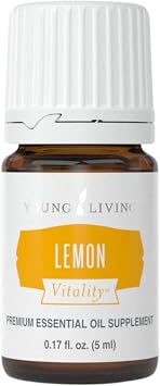 Young Living Lemon Vitality Essential Oil | 5 ml | Bright Citrus Flavor for Cooking, Baking & Beverages | Culinary Essential Oil for Tea, Desserts & Recipes | Seed to Seal Quality