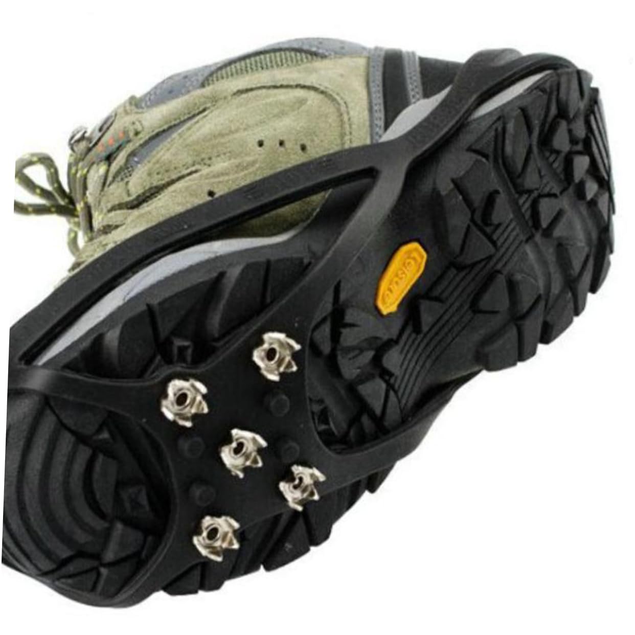 COLLBATH Snow Shoe Spikes Ice Climbing Shoes Cover Crampon 5 Studded Cleats for Boots Winter Gear