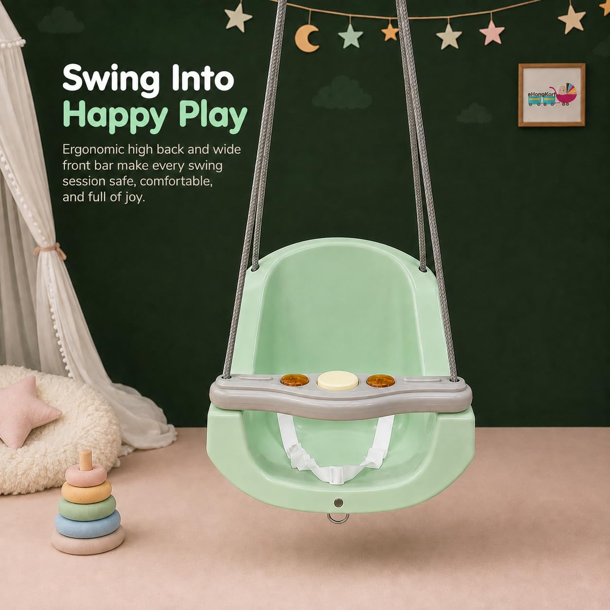 eHomeKart Baby Swing - Safe & Comfortable Toddler Swing -9