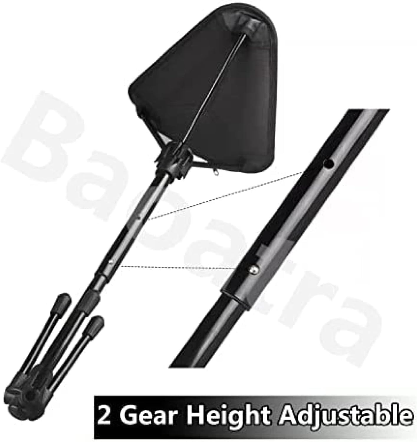 Sgabello telescopico portatile – Sedia pieghevole leggera per campeggio e pesca – regolabile in altezza, sedile treppiede a gamba singola, design pieghevole e compatto