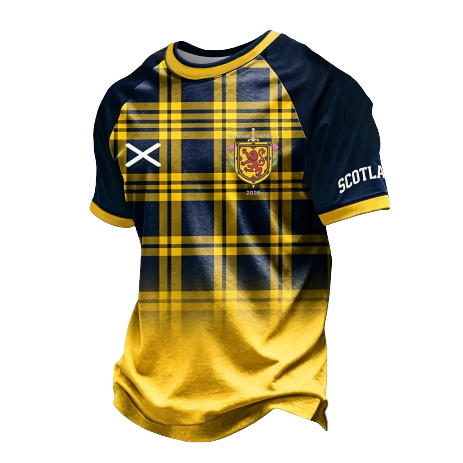 Scotland Football Shirt Mens 2026 : Polo Shirts Jerseys Top Sports Breathable Poloshirt Short Sleeve Outdoor Jersey Tops Classic Graphic Clothing Plus Size Yellow