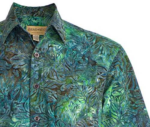 Autumn Gold Tropical Hawaiian Batik Shirt2
