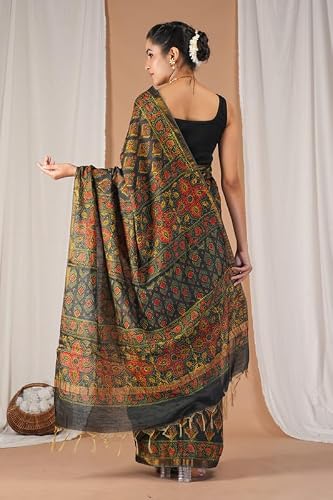 Anuttara green bhagalpuri silk saree – image 2