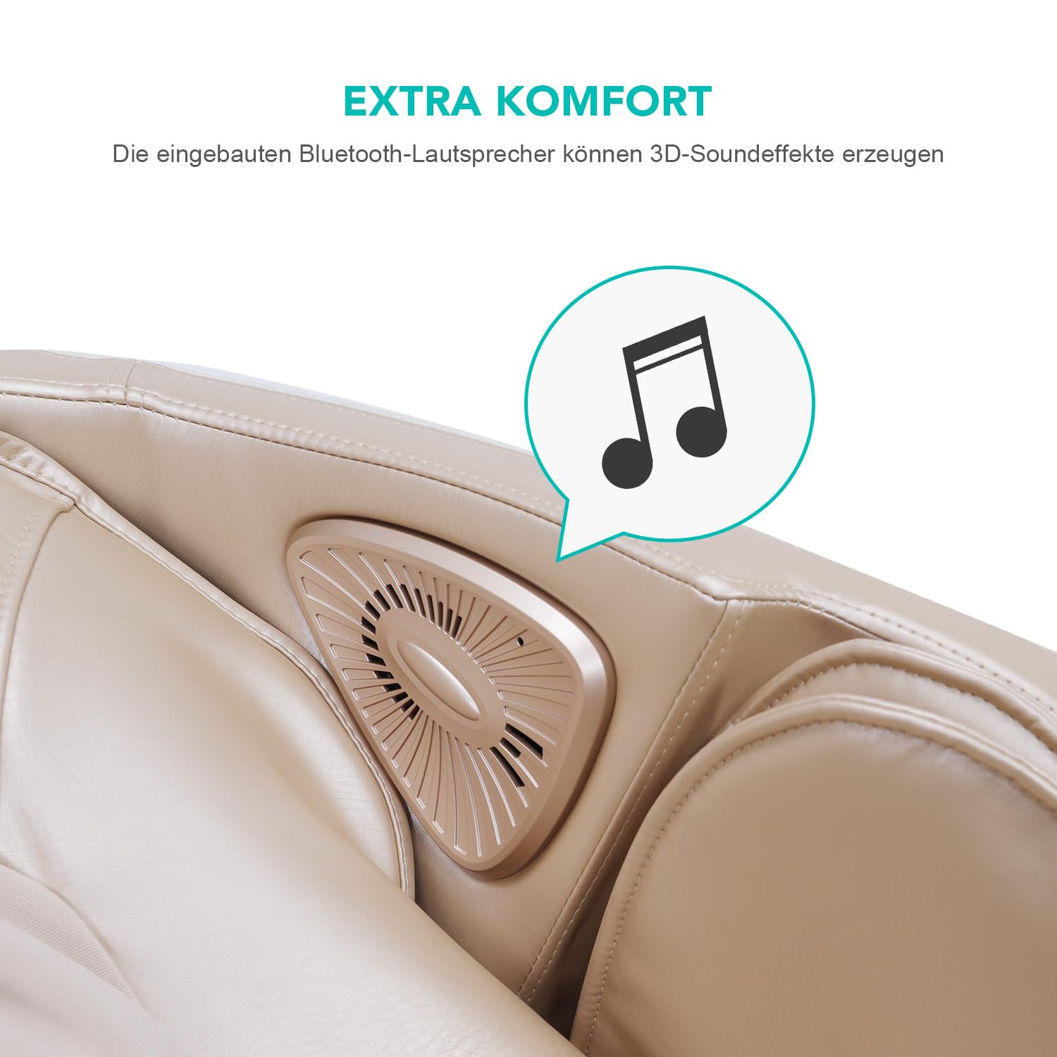 Poltrona massaggiante Shiatsu Zero Gravity Sedia Massaggiante Pressione Aria Bluetooth 3D Surround Sound Musica per uffici, negozi e saloni