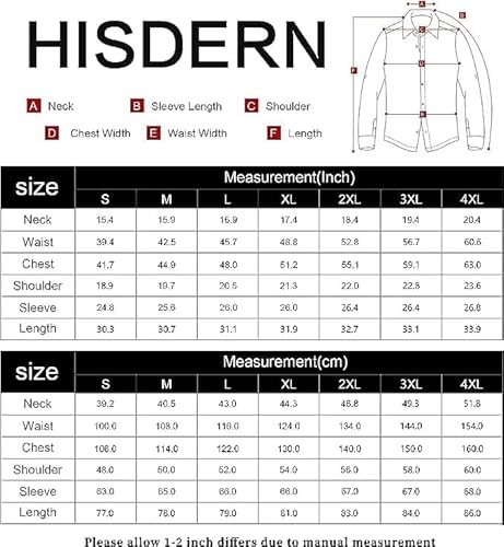 HISDERN Men's Casual Flannel Checked Plaid Shirts with Pockets Regular Fit Cotton Lumberjack Shirt Long Sleeve Black L - Image 6