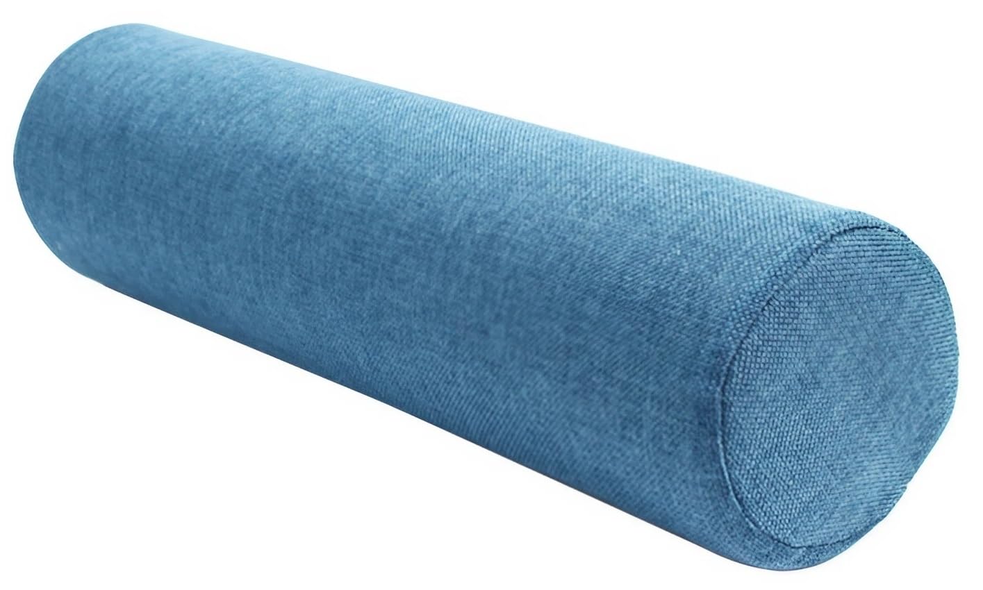 Cuscino Cilindrico Lungo, Forma Rotonda Lunga Morbida Confortevole Tessuto di Lino, per Testa Schiena Gambe e Yoga, Cuscino Tubolare Letto Divano(Dark blue,20 x 70 cm)