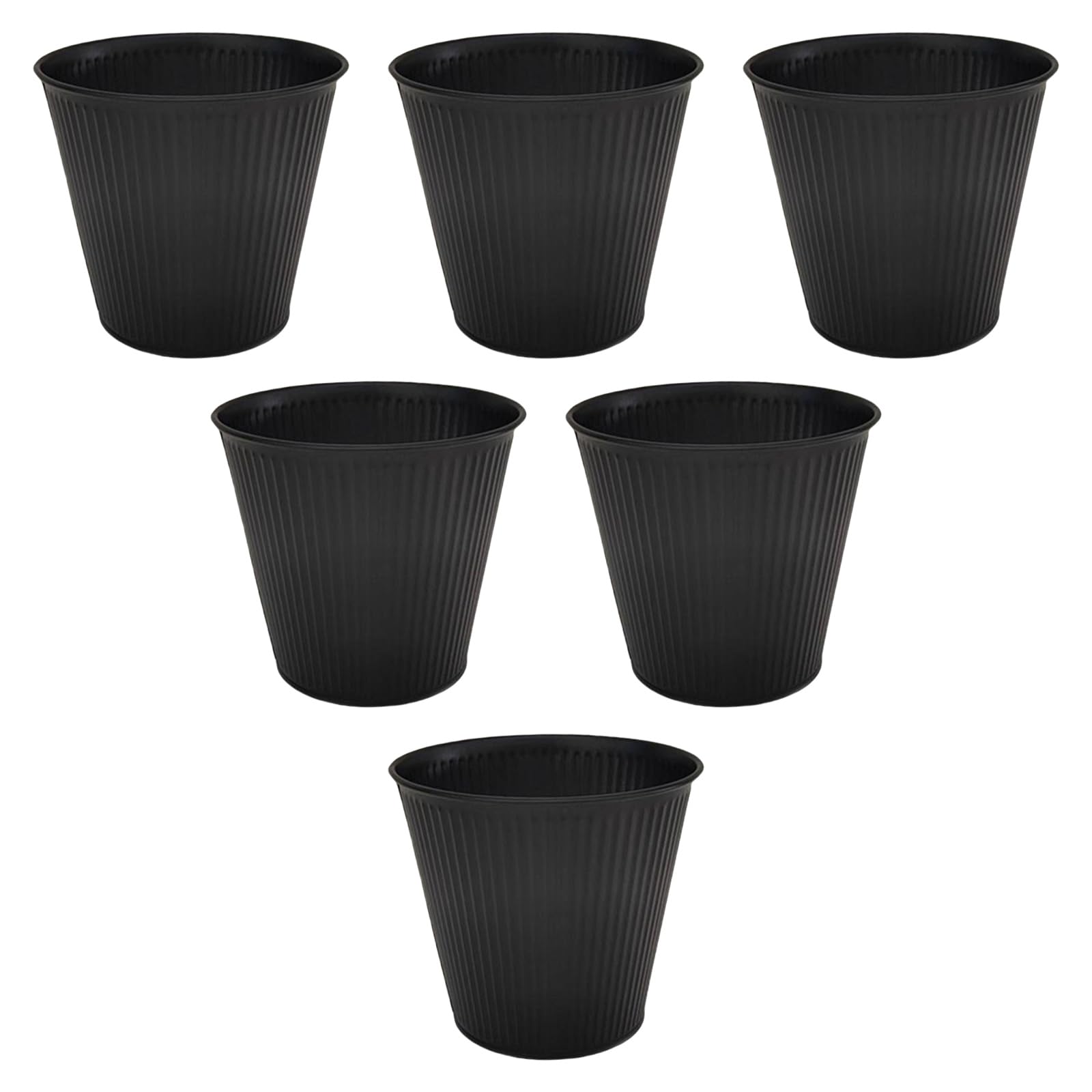 Msioytog 6Pcs Flowerpot Plant Container Bucket Metal Pail Flower Pots Raised Garden Boxes Farmhouse Plant Bucket Garden Planter Metal Flowerpots
