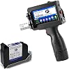 Handheld Inkjet Printer 0.5 in, E15 Portable Coding Machine 4.3 Inch LED Touch Screen, Handheld Inkjet Printer Gun for Text Logo Date Batch Number QR Barcode Print on Any Surface