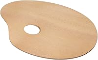 Vista 1 de Paleta de madera, paleta de pintura de madera ovalada de 8 x 12 pulgadas, bandeja de pintura acrílica al óleo, herramienta de pintura de madera