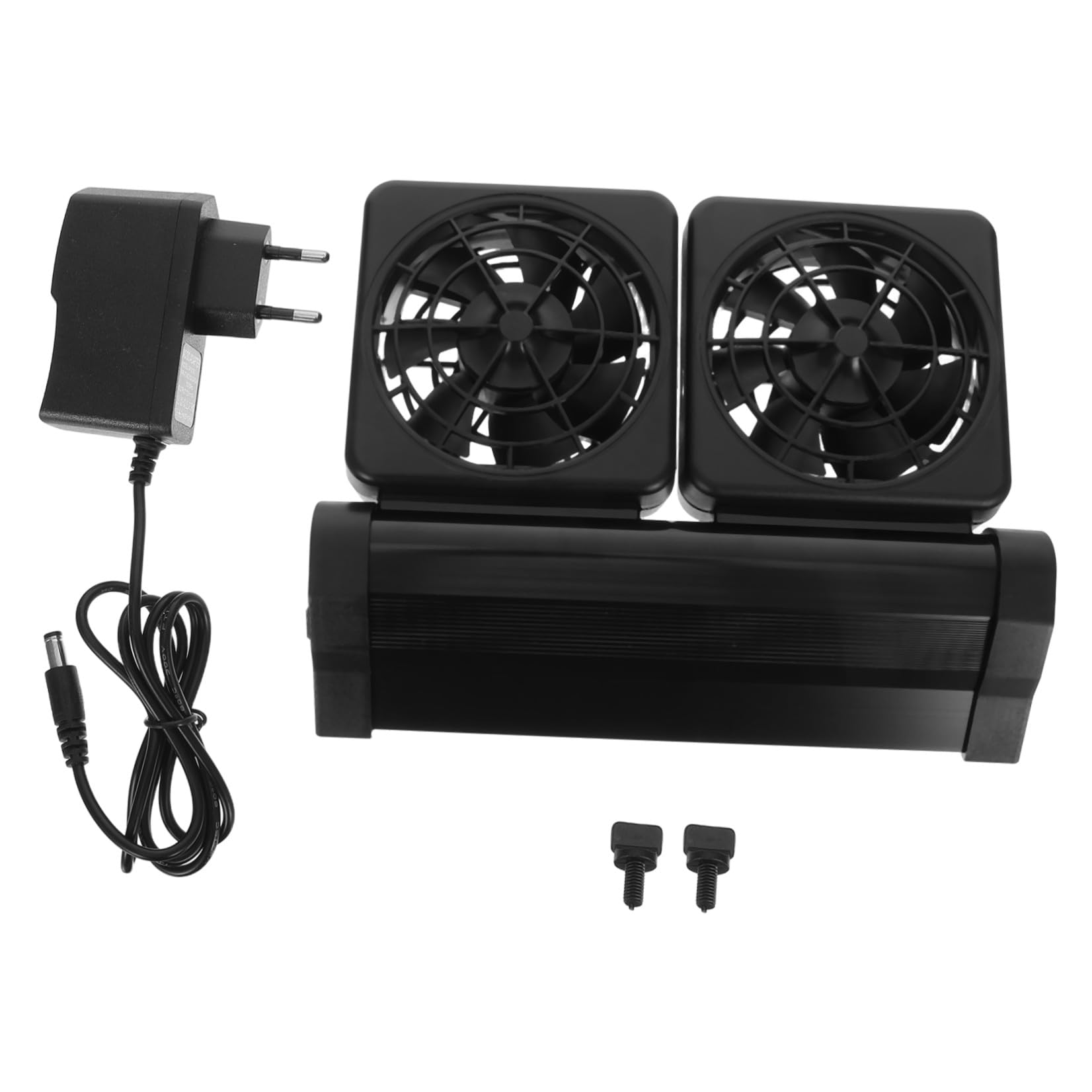 Ventilador Enfriador de Pecera con Abrazadera, 2 Cabezales, Abs