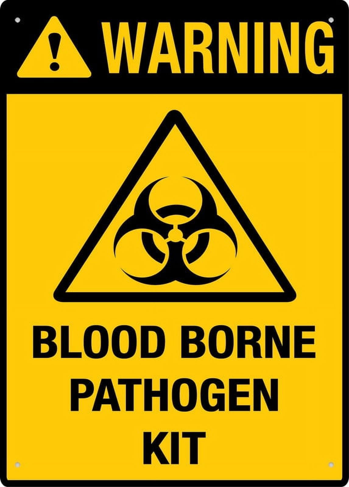 Peiyeety A08 Blood Borne Pathogen Kit Sign Outdoor 12X16 Inches Yard Wall Decor
