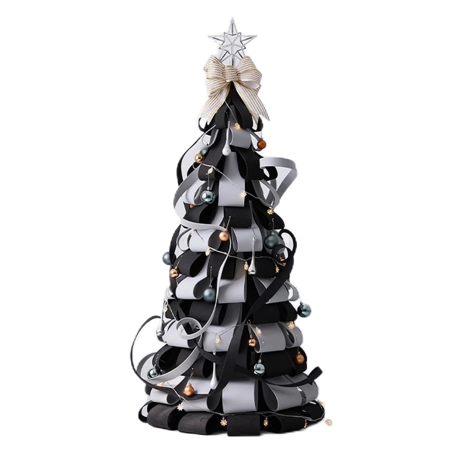 Juego de árbol de Navidad artificial de EVA con decoraciones, árbol de Navidad predecorado para interiores, hogar, oficina, 6 pies