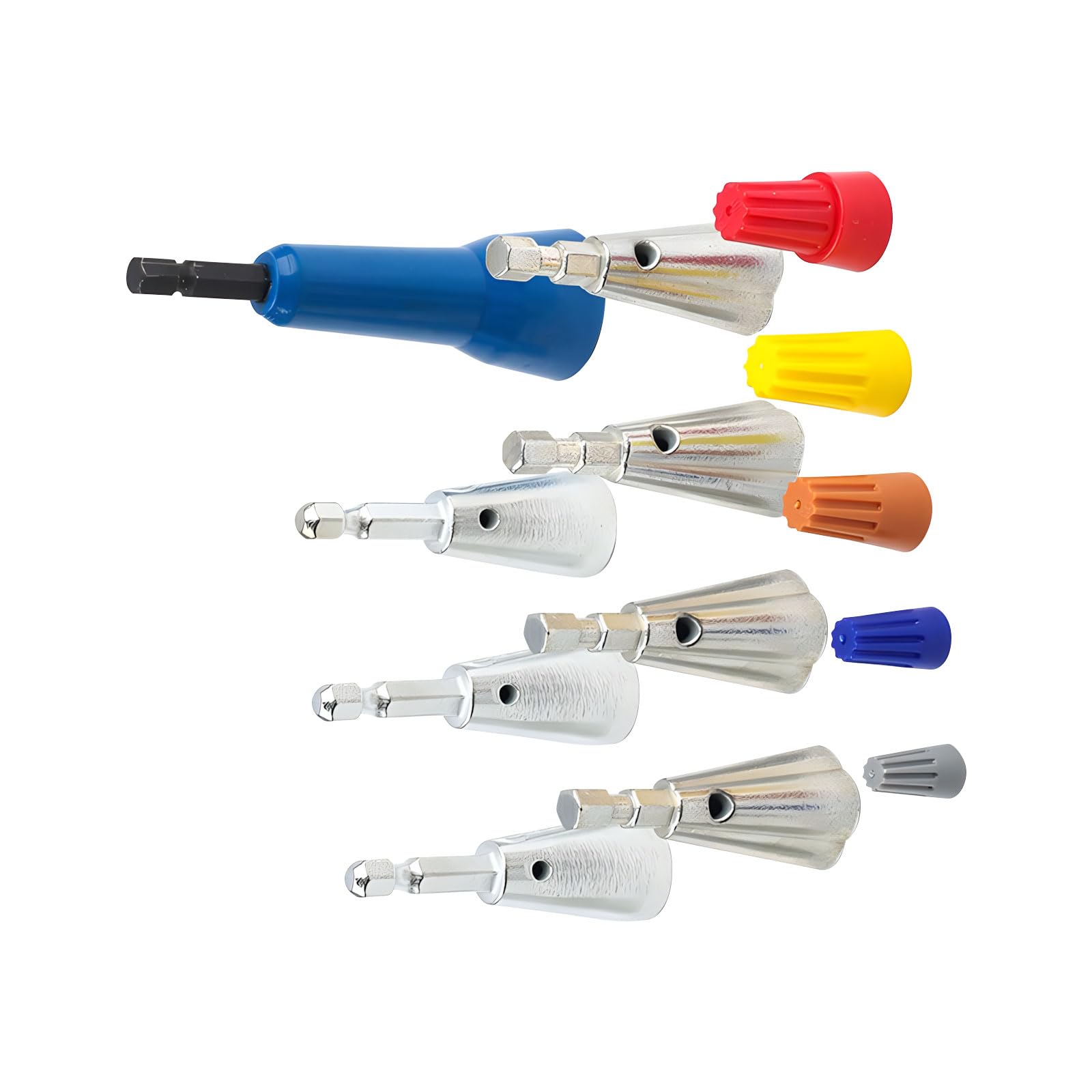 13Pcs Ergonomic Handle Wire Twisting Splitter Quick Cable Tool for Electric Work Professional Electric Drill Wire Twisting Attachment for Fast Wiring