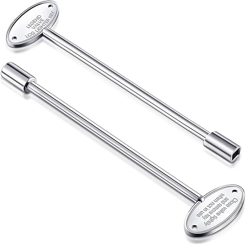 Miniatura 7 de Tondiamo 2 llaves universales de válvula de gas para fogatas de gas, repuesto de latón pulido para chimenea al aire libre, se adapta tanto a bolas