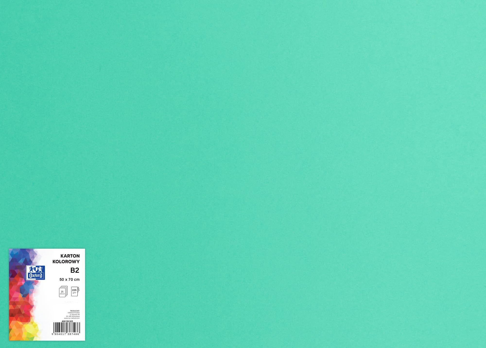 Carton Bristol turquoise OXFORD 50x70 cm pour réaliser des affiches et maquettes