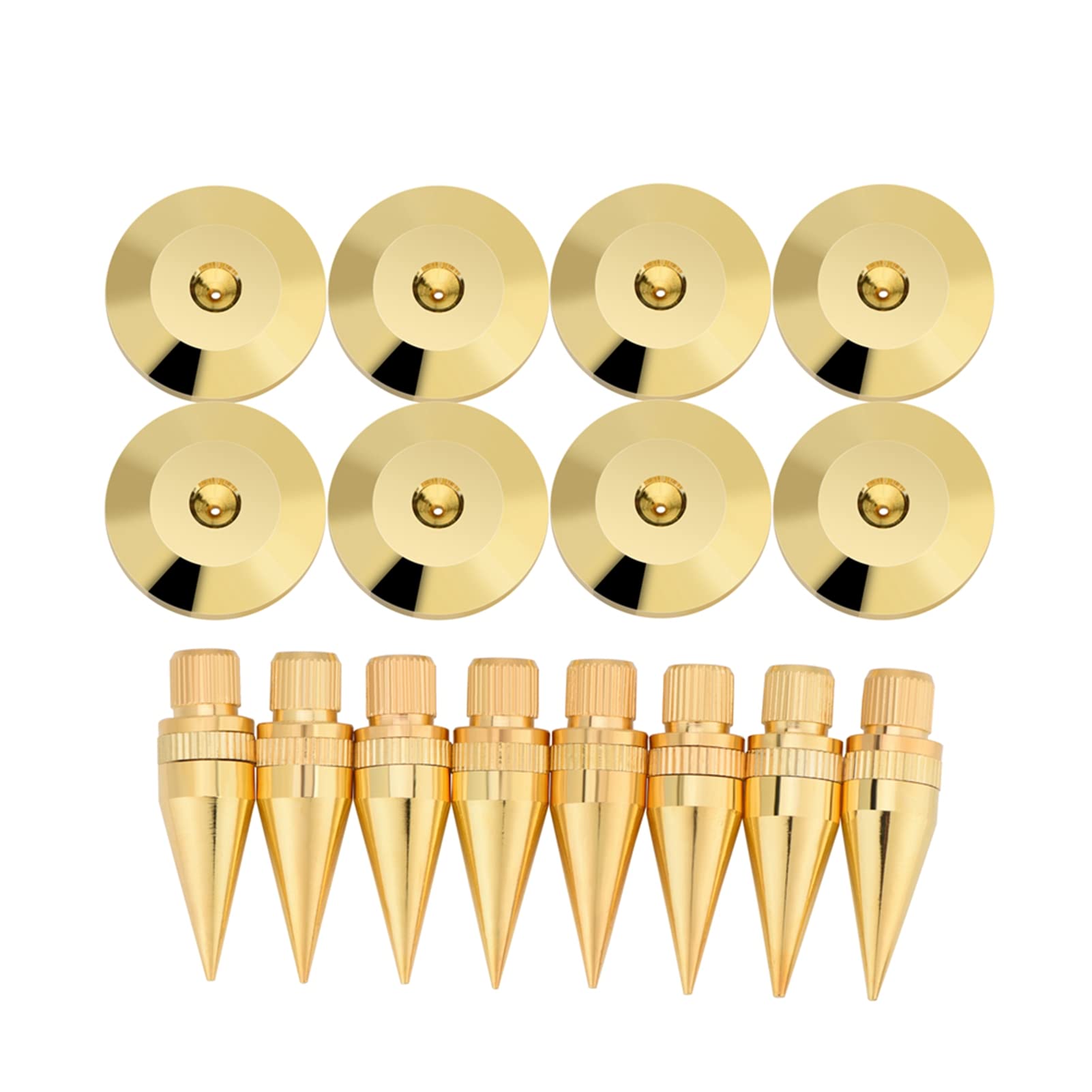 8 Pairs 6 x 36MM Pure Copper Speaker Spike Isolation Stand + Base Pad Feet Mat, Plating, Precise Reduction Vibration, Suitable for Speaker, Amplifier,Instrument, etc-image-32