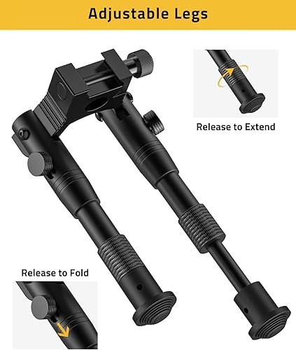 Miniatura 4 de CVLIFE Bípode 3 en 1, bipode para rifle, bipode picatinny con adaptador de abrazadera de barril y convertidor giratorio Picatinny