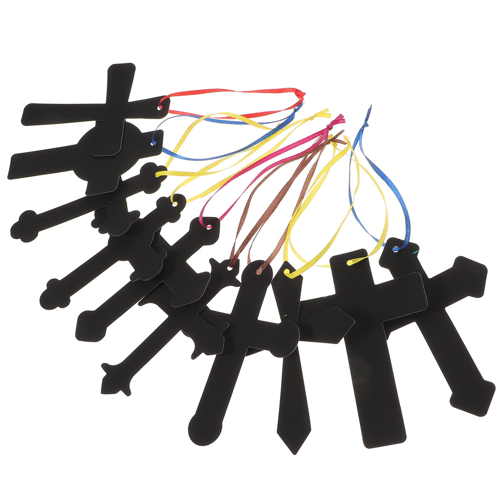 Totority Easter Scratch Paper Art Craft Kit Cross Scratch Painting Bookmarks for Children's Activity