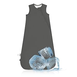 BubblePanda Cooling Summer Sleep Sack 0.5 Tog 12-18 Months Q-Max 0.3 Soft Lightweight Sleep Sack Baby Wearable Blanket Toddler Baby Cooling Blanket for Hot Sleeper Night Sweats 2-Way Zipper