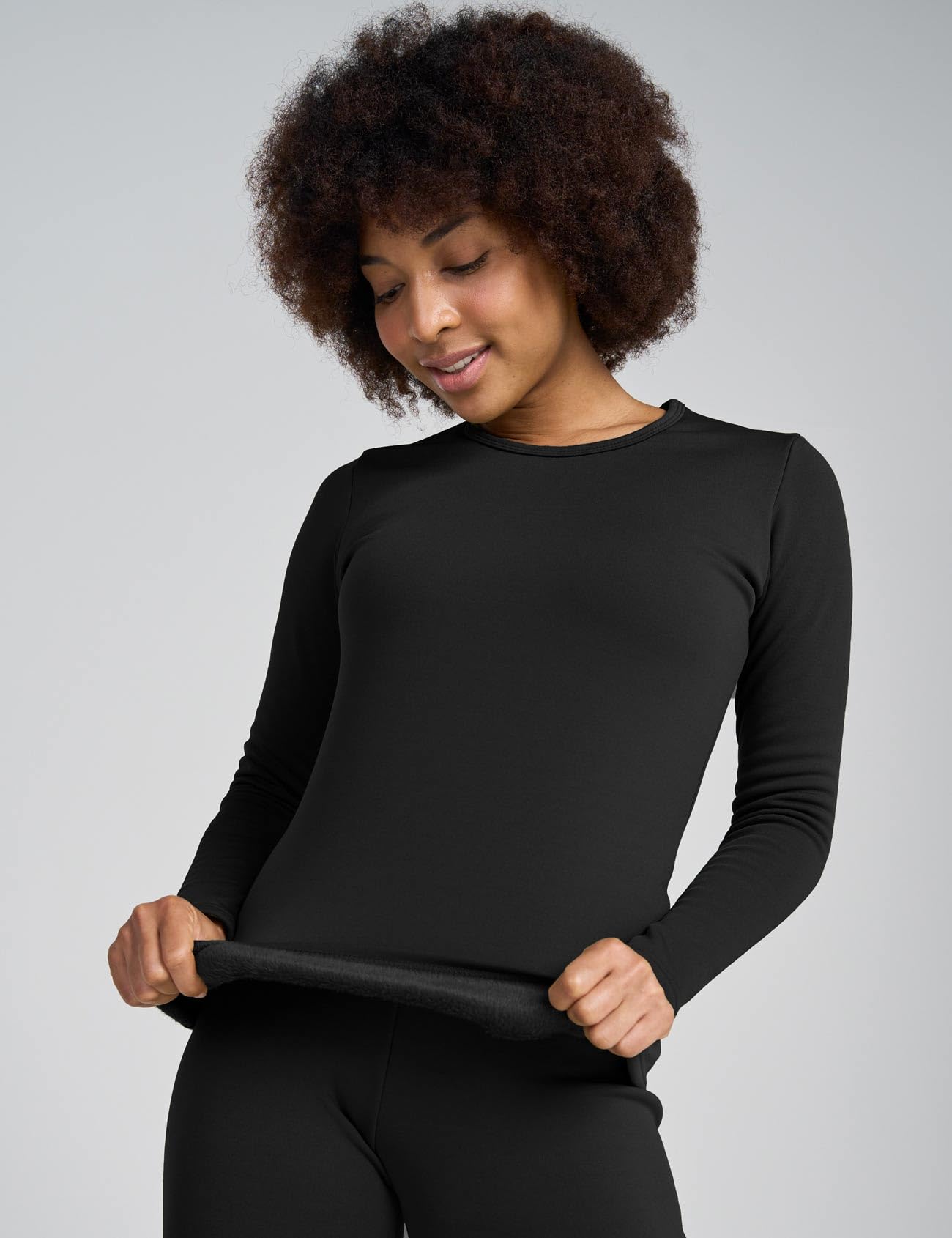 LAPASA Pacco da 2 o 1 Maglia Termica Donna Manica Lunga Fodera in Micro Pile - Pigiama Abbigliamento Intimo Canottiera Calda Elegante Elastica Traspirante Sportiva L15/L39/L42