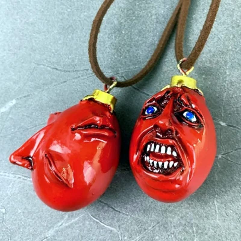 Mullike The Egg Of The King Cosplay Pendant Necklace Behelit Haou No Tamago Necklace for Men Jewelry Set Gift for Fan (The Egg Of The King)4