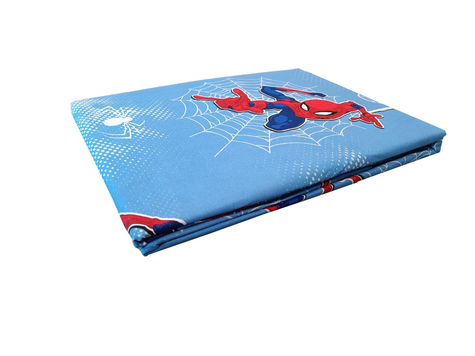 Spiderman, Set Copripiumino Singolo Cotone, Blu, Sacco 155x200, Federa 50x80, Marvel, 100% Cotone, Prodotto Ufficiale