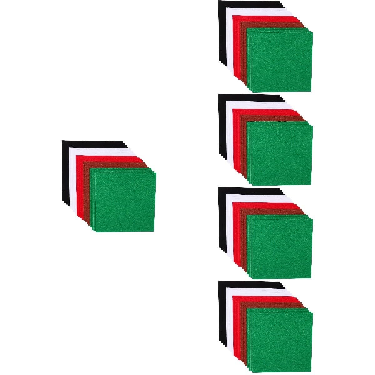 STOBOK 100stücke Filzplatten Bunten Farben Für Weihnachtsdekoration Bastelfilz Nicht Selbstklebend Für Kreative Projekte Und Handarbeiten
