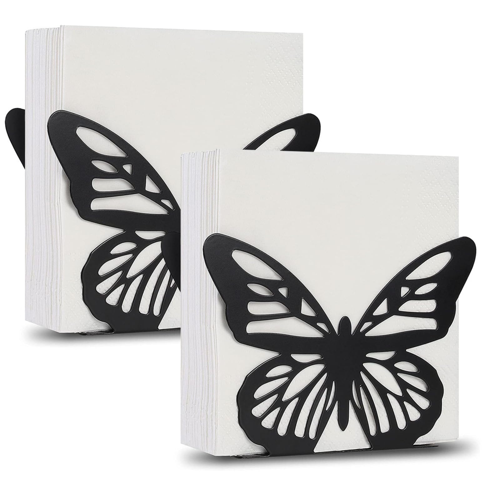 Portatovaglioli A Forma Di Farfalla In Metallo - 2 Pezzi, Per Tavola, Cucina, Ristorante E Feste - Foto 6