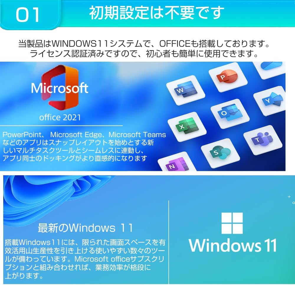 ノートパソコン　Windows11　オフィス付き　SSD256GB　初期設定済み ノートパソコン Windows11 オフィス付き SSD256GB 初期設定済み