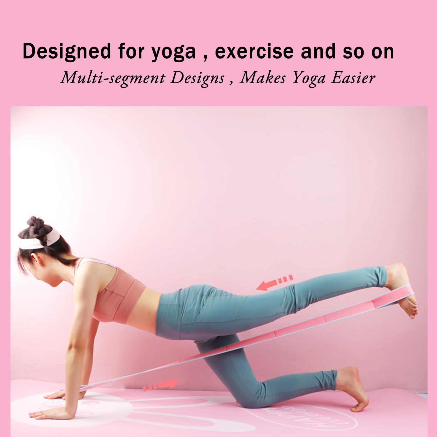 Fasce Per Stretching E Yoga - 2 Pezzi Con 8 Anelli Regolabili | Per Pilates E Ginnastica - Foto 2