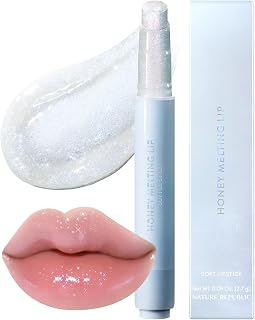 Nature Republic HONEY MELTING LIP GLITTER & PLUMPING (15 CRYSTAL SPARKLE) SOFT LIP STICK Hydrating&Moisturizing clear Gloss,Volumizing formula & Sheer tint, Shine Glimmer Finish, Stocking Stuffers