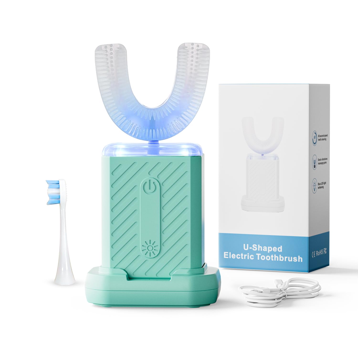 WILDWELLO U-Shaped Electric Toothbrush, Food-Grade