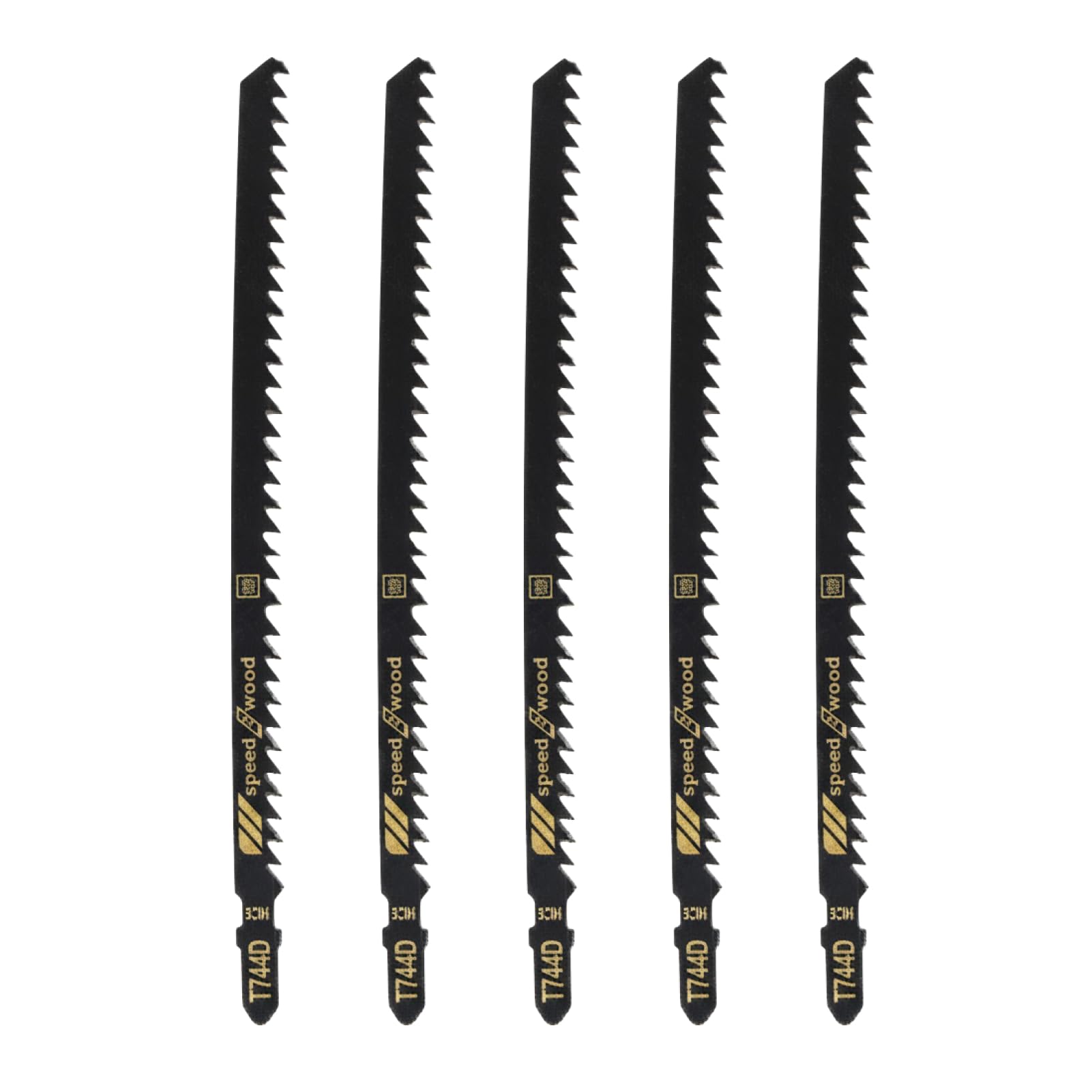 Lote de 5 hojas de sierra de calar T744D de 180 mm de largo para madera y metal, hojas de sierra en T, corte rápido, hojas de sierra de madera largas, compatibles con Bosch, Makita y DeWalt