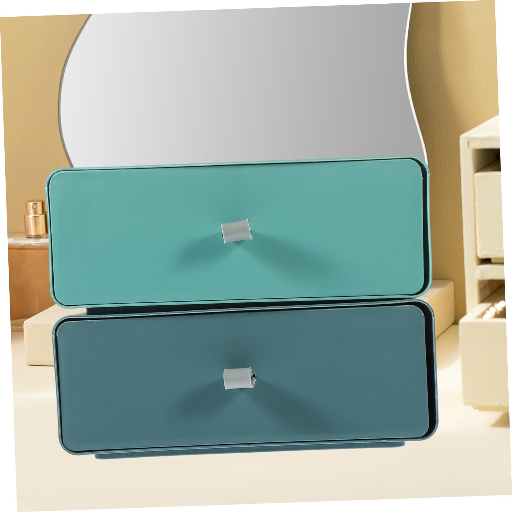 Organizzatore da Scrivania a Cassetti, 2 Pezzi, Pp, Grande Capacità | Salvaspazio per Soggiorno e Desktop, Facile da Pulire, Mantiene Tutto in Ordine