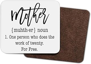 Mother Sentiment Hardboard Coaster, Funny Mother Coaster, Drinks Mat, Hardboard Coaster, Mother Picture, Mothers Day Gift
