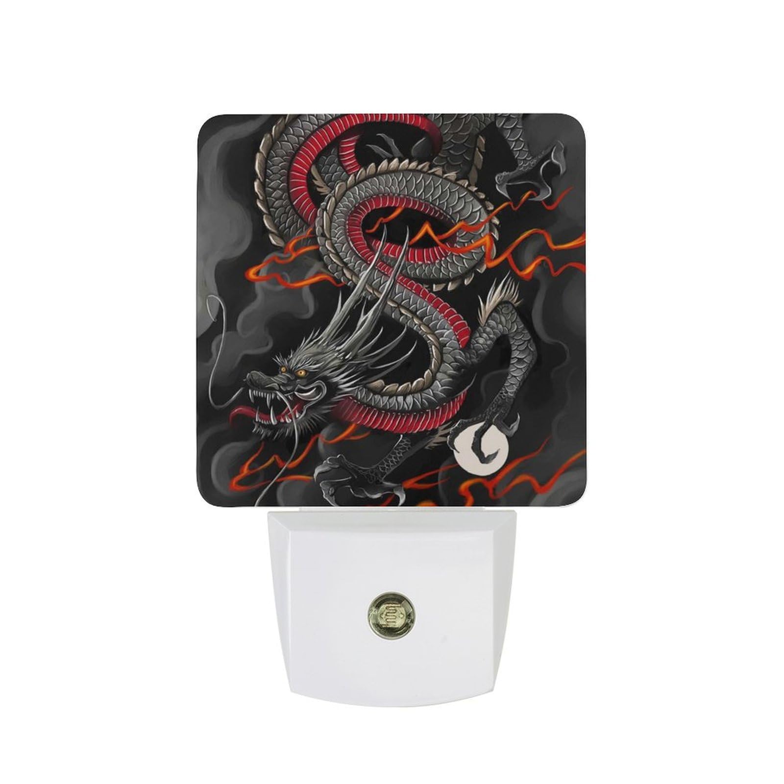 Nqrxadcrt Style Dragon Night Light Plug In Wall Lights Bedside Lamp Bedrooms Home Hallways Decoration